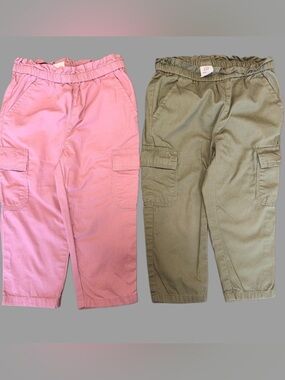 Baby Gap Cargo Pull on Pants Bundle l Toddler Girl | 18-24 Mos. | Like New